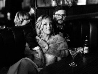 The Couple: alcohol, bar, bottle, couple, table, drink