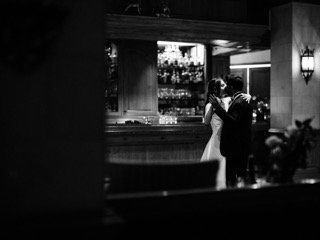 The Couple: bar, bride, groom, pillar, couple, dance