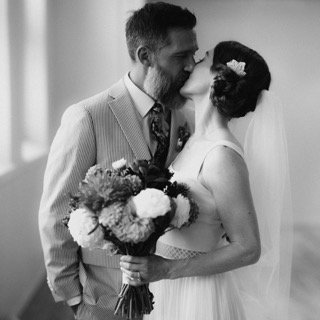 The Couple: bouquet, bride, groom, catch, couple, flower