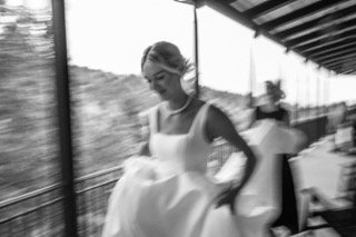 The Couple: wedding dress, bride, canopy, carry, dress, flower girl