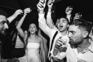 Dancing: alcohol, beer, bride, catch, celebrate, champagne