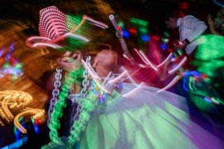 Dancing: couple, dance, dance floor, dress, garment, green