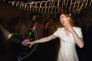 Dancing: dance, dance floor, dress, hand, laugh, nightclub