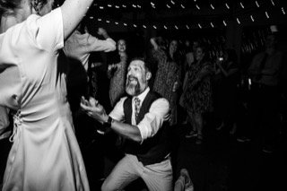 Dancing: bride, groom, couple, dance, dance floor, dress