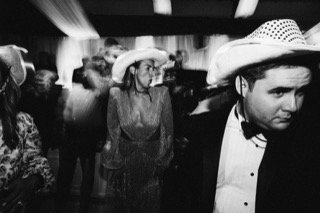 Dancing: bow tie, club, cocktail dress, cowboy hat, dance, dance floor