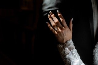 Details and Moments: wedding dress, bride, groom, catch, couple, dress