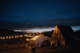 Details and Moments: barn, bride, groom, building, cabin, deck