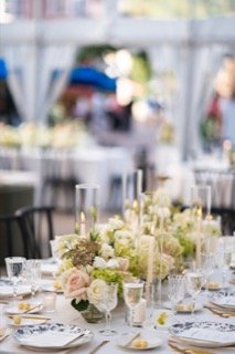 Details and Moments: candle, centerpiece, table, dinning table, plate, flower