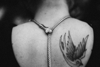 Details and Moments: back, bird, chain, neck, necklace, silver