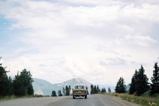 Details and Moments: car, curve, drive, highway, jeep, mountain