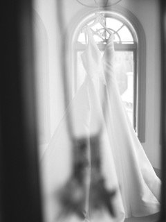 Getting Ready: wedding dress, bride, cloth, curtain, dress, hang