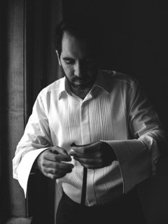 Getting Ready: adjust, cane, catch, smartphone, check, dress shirt