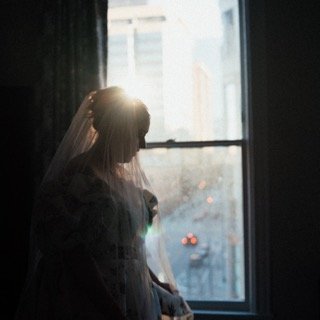 Getting Ready: wedding dress, bride, curtain, dress, stand, stare